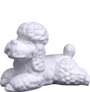 Poodle Lying Down Plaster Statue