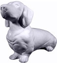 Dachshund Plaster Statue