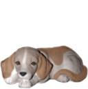 Spaniel Lying Down Plaster Statue