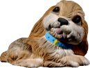 Happy Puppy Plaster Statue