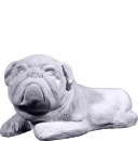 Bulldog Plaster Statue