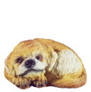 Curled up Puppy C Plaster Statue