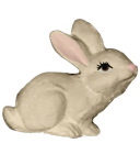 Love Rabbit Up Plaster Statue