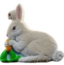 Bunny with Carrot Plaster Plaque