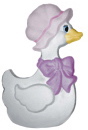 Duck with Bonnet Plaster Plaque