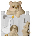Bear on Gate Plaster Plaque