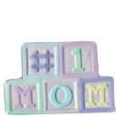 Number 1 Mom Blocks Plaster Statue