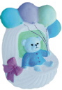Bear in Bassinet Plaster Plaque