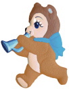 Trumpet Bear Plaster Plaque