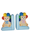 Bear with Balloons Plaster Bookend Set