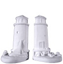 Lighthouse Plaster Bookends Set