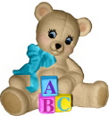 Bear with Block Unpainted Plaster Piggy Bank