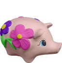 Pointed Nose Pig Unpainted Plaster Piggy Bank