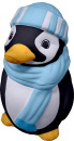 Penguin with Scarf Unpainted Plaster Piggy Bank