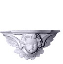 Wood Cherub Plaster Bracket Corbel