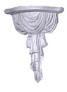 Draped Plaster Bracket Corbel