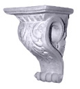 Acanthus with Shelf Drapery Plaster Bracket Corbel