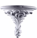 Twisted Plumes Plaster Bracket Corbel