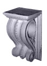 Beaded with Shelf Drapery Plaster Bracket Corbel