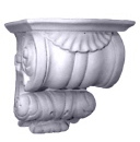 Wide Leaf Plaster Bracket Corbel