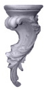Swirl Leaf Plaster Bracket Corbel b