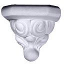 Small Swirls Shelf Plaster Bracket Corbel