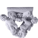 Cherubs with Rose Garland Plaster Bracket Corbel