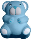 Bear Shaped Unpainted Plaster Trinket or Jewelry Box