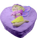 Fairy with Bouquet Unpainted Plaster Trinket or Jewelry Box
