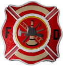 Fire Department Maltese Cross Plaster Plaque