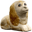 Dog Lying Down Plaster Statue