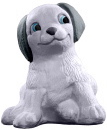 Dog Sitting Plaster Statue