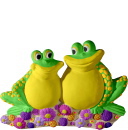 Frog Couple Plaster Plaque