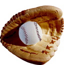 Baseball Glove and Ball Plaster Statue