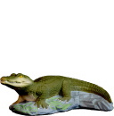 Alligator on Rocks Plaster Statue