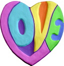 Love Heart Plaster Plaque