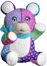 Quilted Bear Plaster Plaque