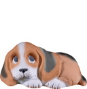 Hound Puppy Lying Down Statue