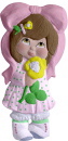 Girl Doll with Bow and Flower Plaque