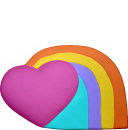 Heart with Small Rainbow
