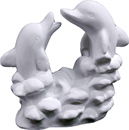 Dolphins Splashing Statue