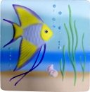 Tropical Fish Scene Left Plaque