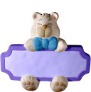 Teddy Bear Name Plaster Plaque