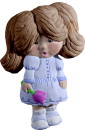 Girl with Pigtails Plaster Plaque