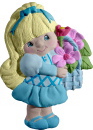 Girl with Flower Basket Plaster Plaque