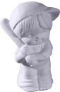 Baseball Kids Girl Batter Plaster Statue