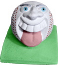 Crazy Baseball on base Plaster Statue