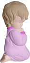 Little Girl Praying Plaster Plaque