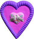 Doves on Heart Plaster Plaque