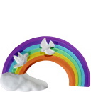 Rainbow with Doves Plaster Plaque